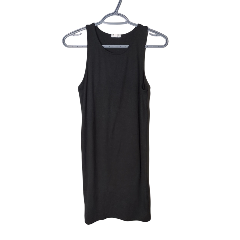 Ardene Classic Black Stretch Tank Dress Bodycon Size Large